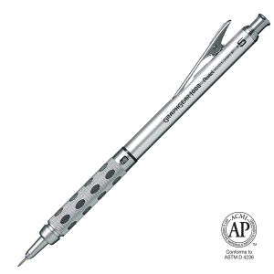 GraphGear 1000 Retractable Mechancial Drafting Pencil (0.5mm), Black Accents, Gift Case