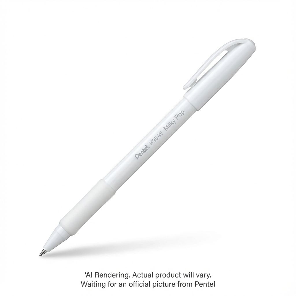 Milky Pop Pastel Gel Pen, (0.8mm), White Ink