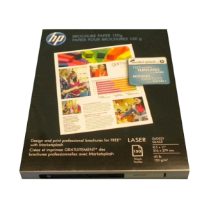Q6611A HP GLOSSY COLOR LASER BROCHURE PAPER 150 SHEETS HEAVY