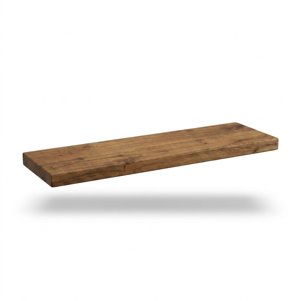 Solid Wood Shelf 36"L x 8"D x 1" T Medium Walnut