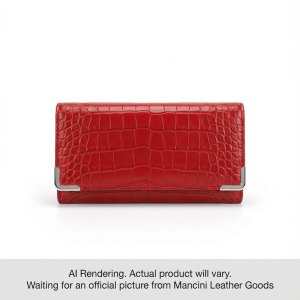 Croco RFID Secure Medium Clutch Wallet