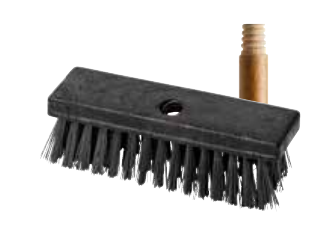 8? Scrubbing Brush-Stiff w/wooded handle Incl