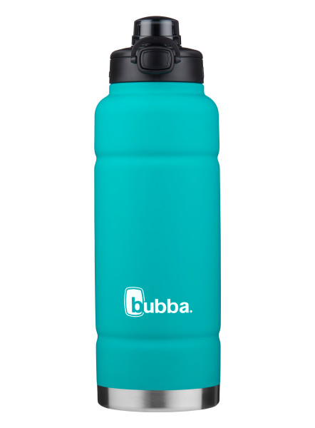 bubba Trailblazer Stainless Steel Water Bottle, 40 oz (1.18 L), Vacuum-Insulated, Push Button Lid, Scuba