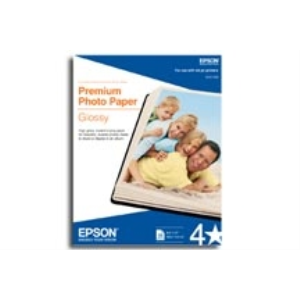 S042183 EPSON PREMIUM PHOTO PAPER GLOSSY, LETTER, 25 SHEETS
