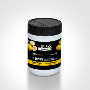BiOSS | Lingettes d?sinfectantes pour surfaces - 200 - Parfum citron
