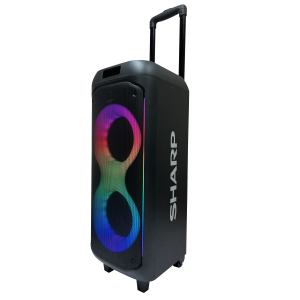 Sharp PS-935 Portable Party Speaker – 50W RMS, 15-Hour Battery, Bluetooth 5.2 & Karaoke