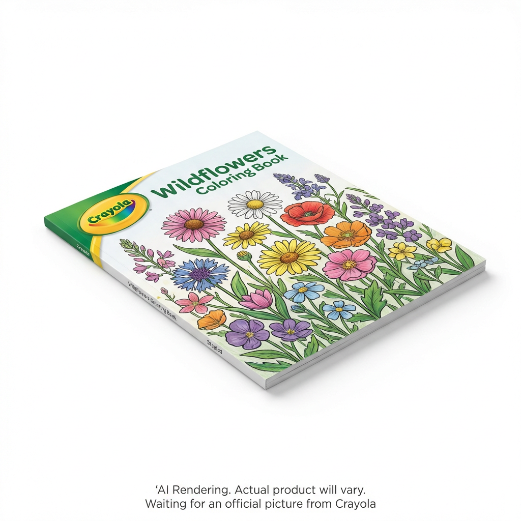40pg Colouring Book, Wildflowers