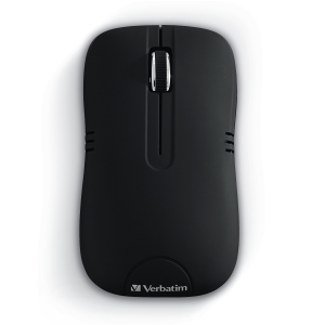 Verbatim Commuter Series Wireless Optical Mouse – 1200 DPI, 2.4GHz Nano Receiver, Ambidextrous Design – Matte Black (99765)