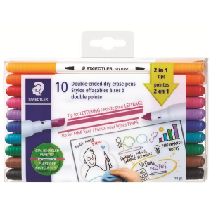 Double-ended dry erase pens 10pc