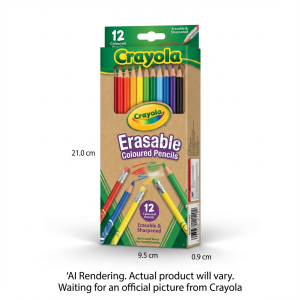 12 Erasable Coloured Pencils