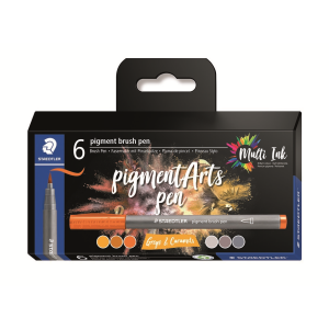 Pigment arts Brush Greys & Caramels