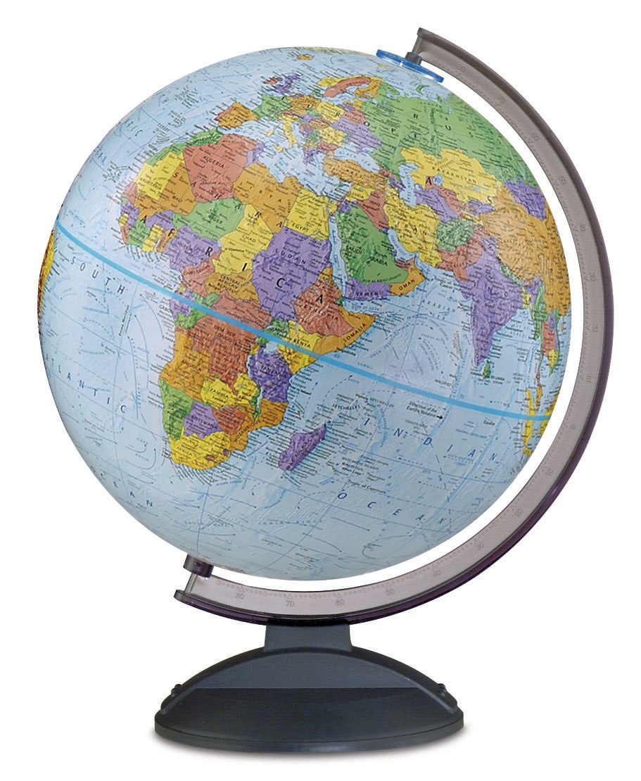 Traveler 12"/30cm Diameter Blue Ocean Desk Globe (French)