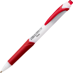 GlideWrite Ballpoint Pen with TechnIFlo Ink, (1.0mm) Bold Point, Red Ink