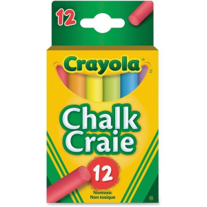 12 Coloured Dustless Chalk