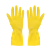Rubber Gloves Flocklined? Yellow X-Large Extended Cuff - (12 pairs)