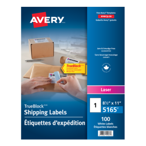 5165 WHITE, TRUEBLOCK, 8 1/2" X 11", PERMANENT,  100 SHEETS/