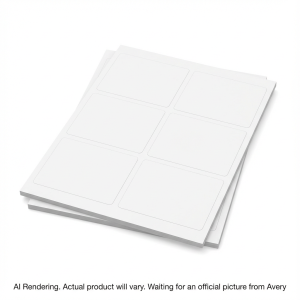 5392 NAME BADGE LABELS, CARD REFILLS 4" X 3", 50 SHEETS/BOX,