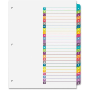 11844 READY INDEX ARCHED TABS LASER/INKJET CONTEMPORARY, A-Z