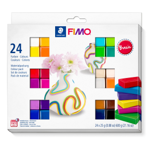 Set Modelling Clay Fimo Soft Basic Colors 24 Color Pack