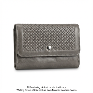 Basket Weave RFID Secure Medium Clutch Wallet