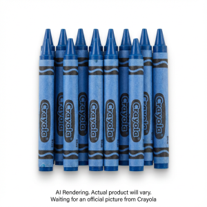 12 Bulk Crayons ? Blue (English Only)