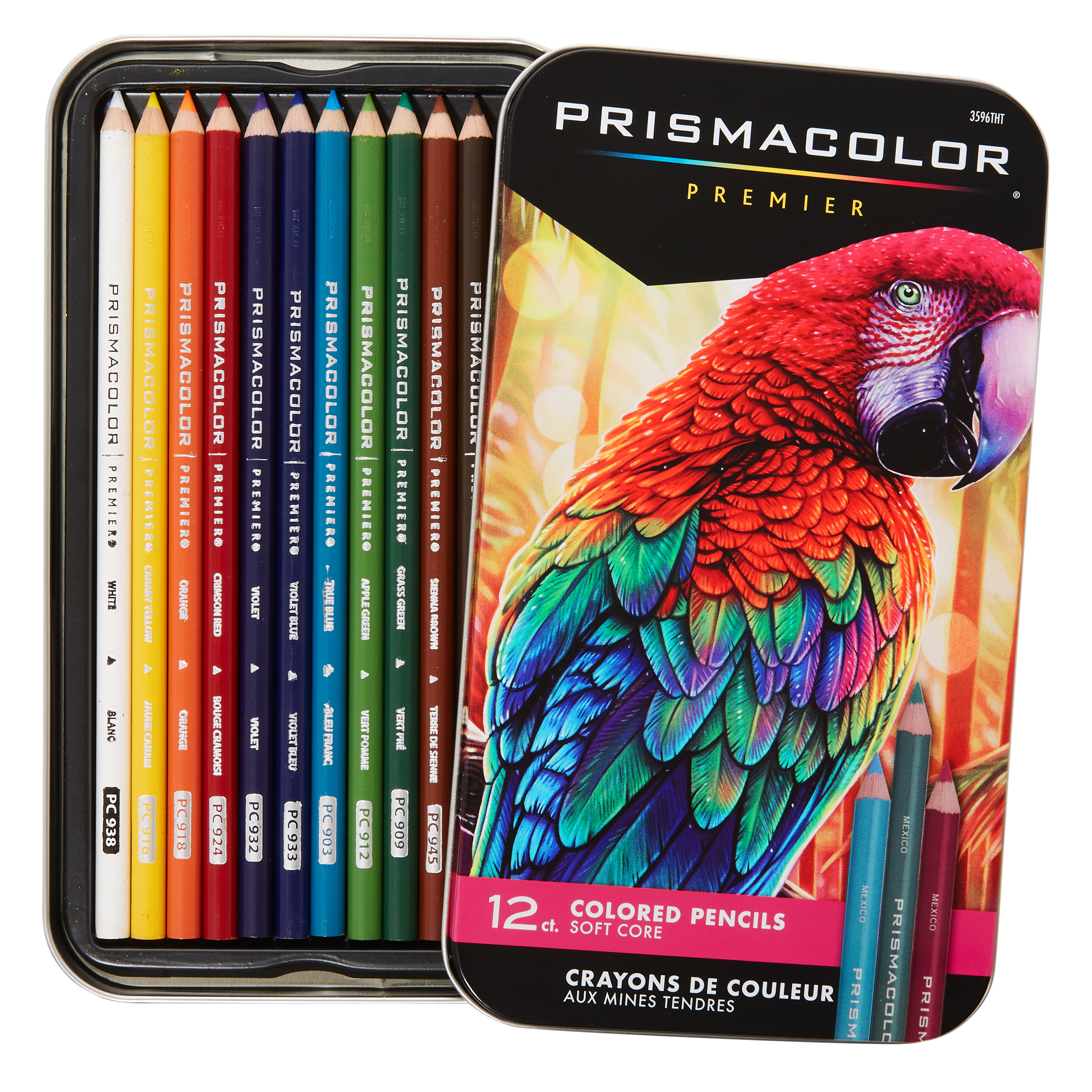 Prismacolor Premier Coloured Pencils, Soft Core, Assorted, 12 Count