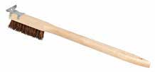 20" Wood Handle BBQ Brush w Stiff Palmyra Fibre and Metal Scraper