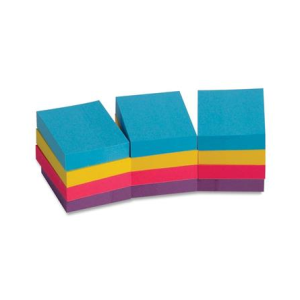 NOTES, PLAIN, 1.50" X 2", ASSORTED, SELFADHESIVE,