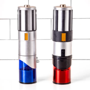 Star Wars Lightsaber Electric Salt and Pepper Mill Set ? Darth Vader and Anakin Skywalker LED Grinders