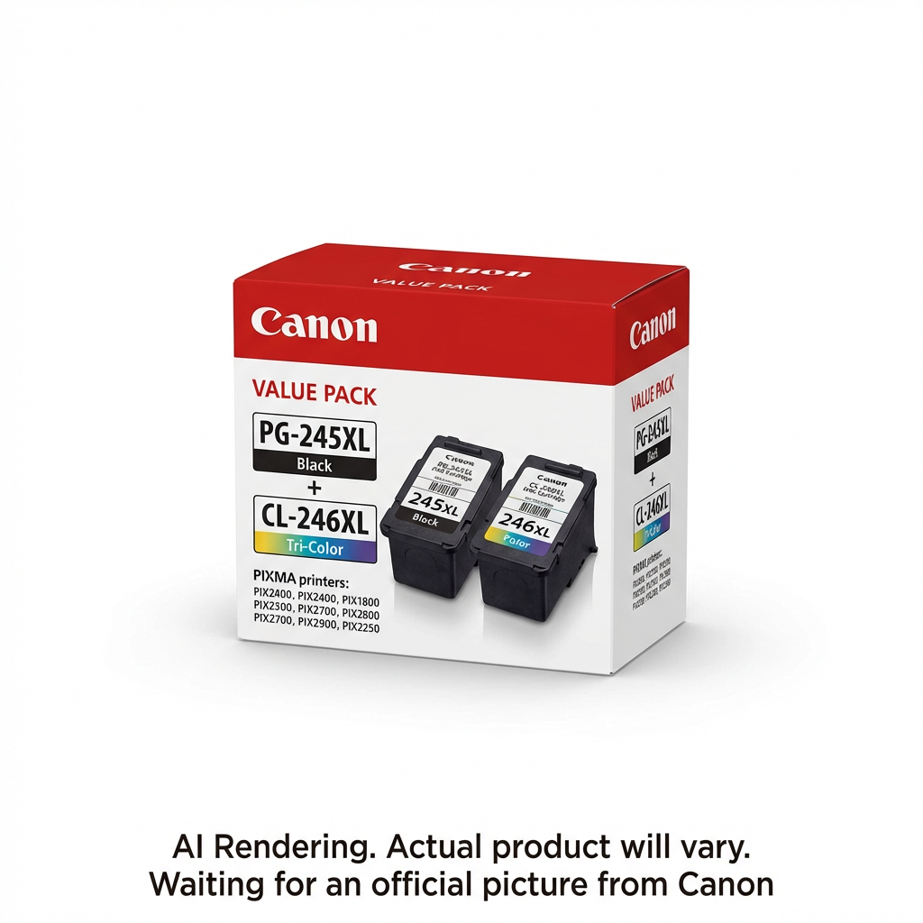 Canon PG-245XL/CL-246XL Black & Colour Cartridges, Value Pack SKU 8278B006