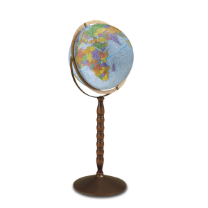 Replogle Treasury Globe 12"/30Cm Diameter Blue Ocean Floor Globe With Metal And Full Meridian (English)
