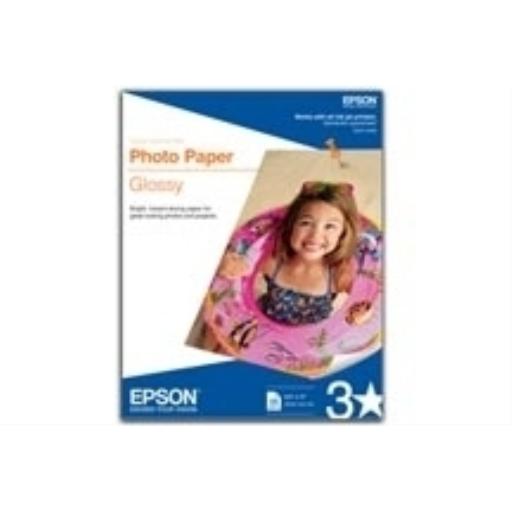 Epson Glossy Photo Paper, Letter Size, 50 sheetsS041