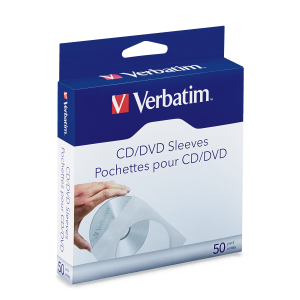 Verbatim CD/DVD SLEEVES WITH CLEAR WINDOW 50 PACK