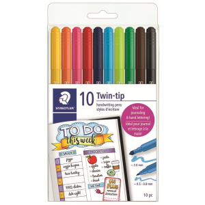 Fibre tip pen duo handwriting 10pc