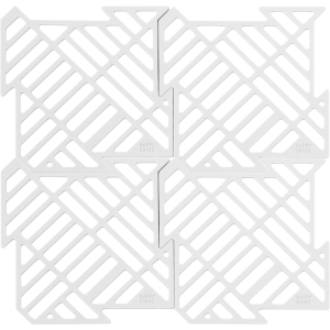 Puzzle sink mat (4pcs/pack), white silicone
