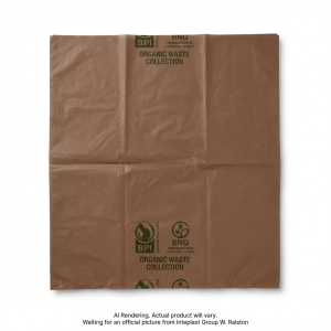 Compostable Bags 29" X 30" Rehrig 40 litre Liner/Bac Vert Brown - 10 Bags