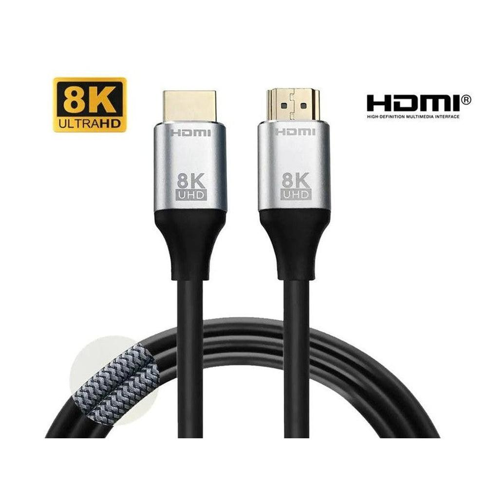 Mlink - HDMI? 2.1 Braided Cable 8K Ultra HD 48Gbps HDR 3D - 2m (6.6')