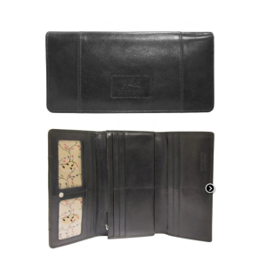 Casablanca Ladies' RFID Secure Trifold Wallet Black
