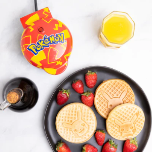 Pokémon Pikachu 4-Inch Mini Waffle Maker – Compact Non-Stick Waffle Baker for Quick Attacks