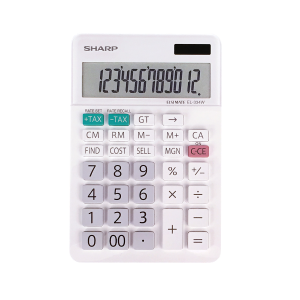 Sharp EL334W Professional Desktop Calculator – 12-Digit XL Display with Cost-Sell-Margin