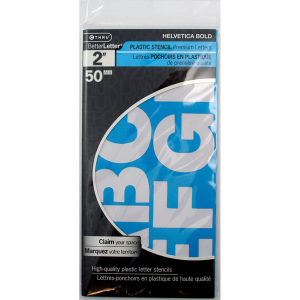 Helvetica Bold Stencil 2?, Caps  
Pochoir Helvetica gras de 2 po, majuscules