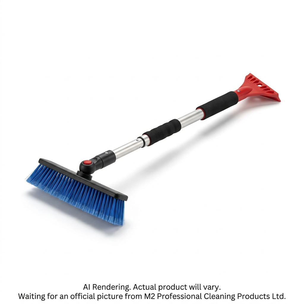 30"-50"/76cm-125cm Telescopic Snow Brush with Pivoting Head and Ice Scraper