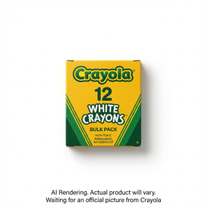 12 Bulk Crayons ? White (English Only)