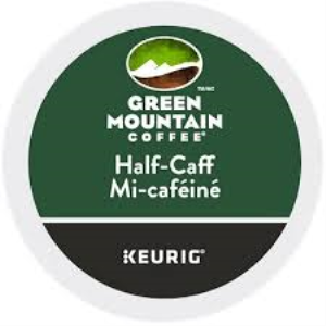 COFFEE-K CUP GREEN MOUNTAIN HALF-CAFF MEDIUM ROAST 24/BX