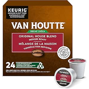COFFEE-K CUP VAN HOUTTE ORIGINAL HOUSE DECAF 24/BX-34717 24/BX