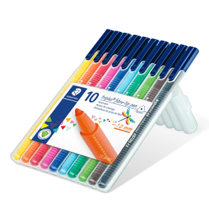 Fibre tip pen triplus col.10pcs.box