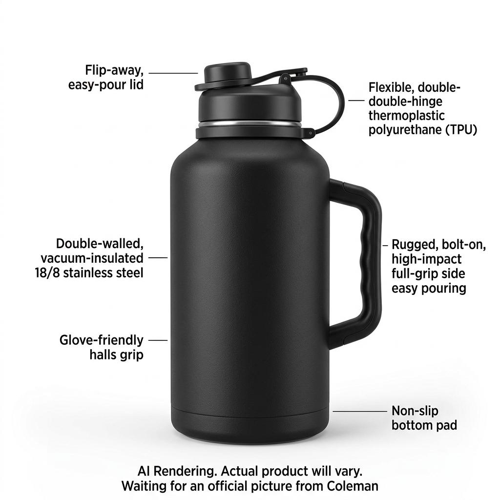 GROWLER SS 64OZ 1900ML BLACK C002
