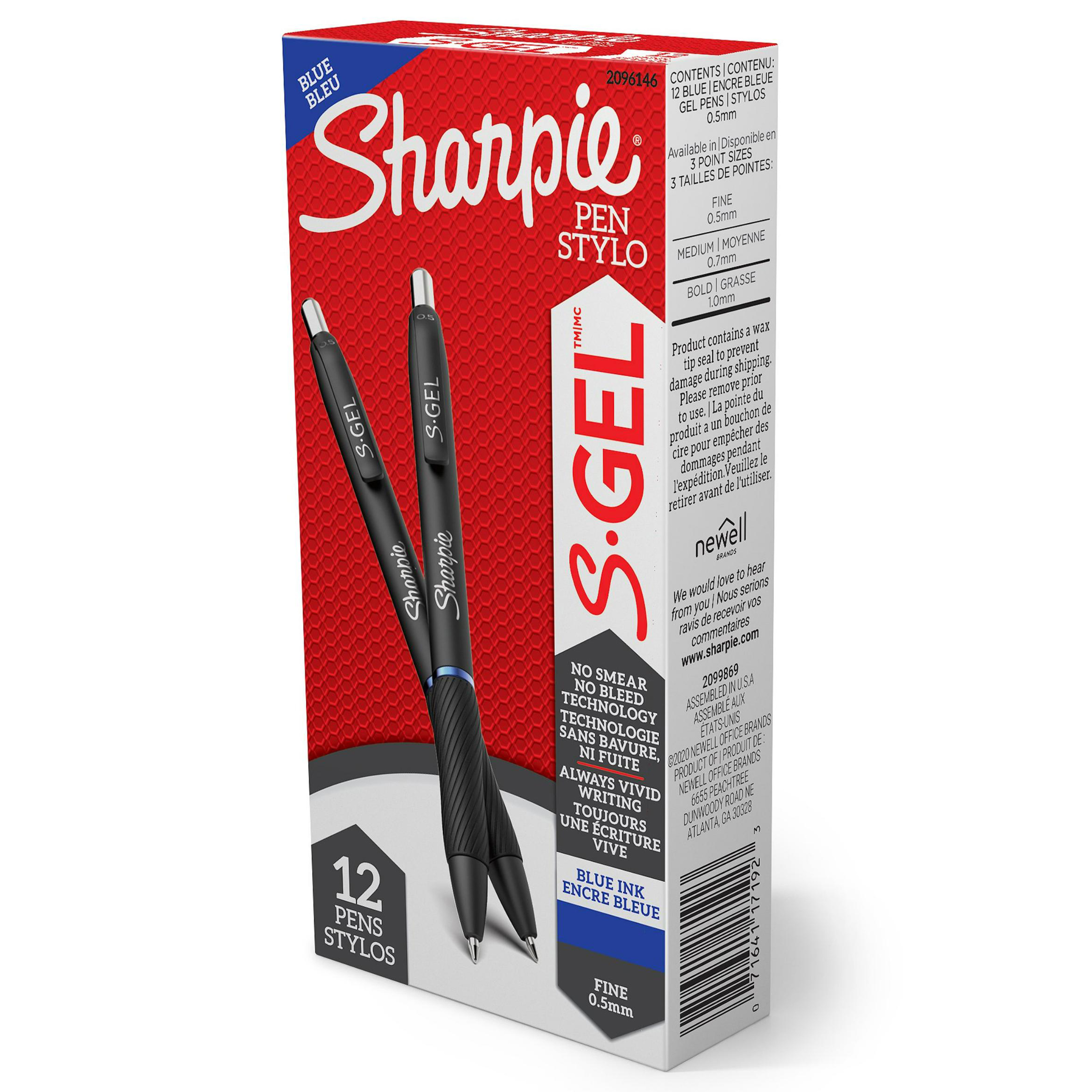Sharpie S-Gel, Gel Pen, Fine Point (0.5 mm), Blue Ink Gel Pen, 1 Unit