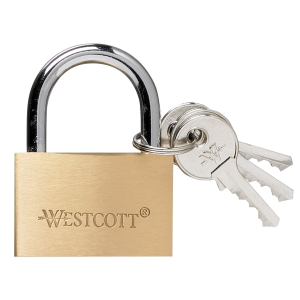40mm/1-1/2? Brass Lock with 3 Keys / 
Cadenas en laiton avec 3 cl?s - 40mm/1-1/2?