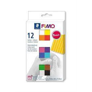Set Modelling Clay Fimo Soft Basic Colors 12 Color Pack